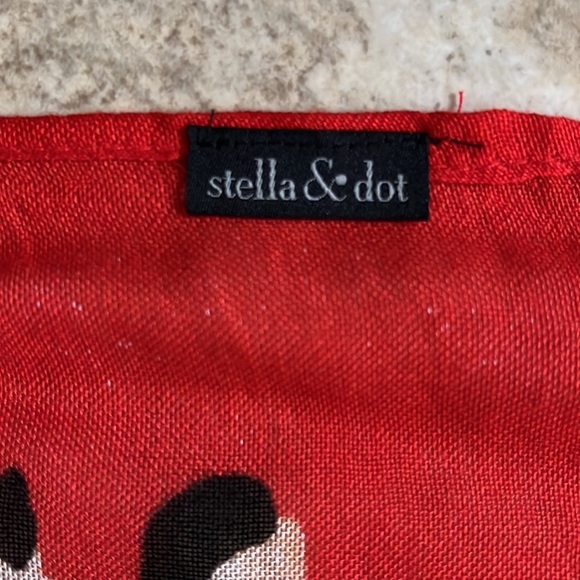 Stella & Dot scarf, leopard hearts.  Could be worn multiple ways!  34x78 inches. - Picture 3 of 4